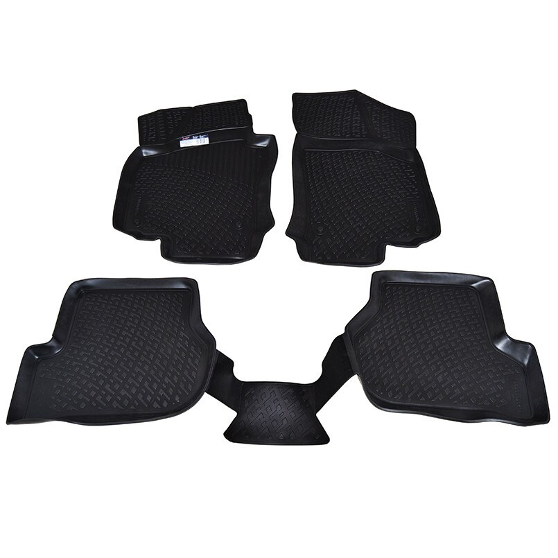 Set covorase AutoLux, presuri tip tavita, cauciuc, pentru Volkswagen Golf 5 2003-2008, negru, 4 buc